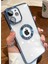iPhone 11 Kılıf Kamera Lens Korumalı Şeffaf Renkli Logo Gösteren Parlak Omega Kapak Açık Mavi 1