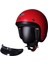 N-356 Mat Kırmızı Yarım Kask 1
