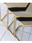 Zigon Zlf 3lü Model Metal Çelik Rose Renk Kaplama Mdf Siyah Mermer Tabla El Yapım 2