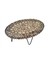 Orta Sehpa Oval Kütük Ağaç Dalı Kesme Metal Çelik Ayak Yeni Trend Üstü Camlı Natüre Renk El Yapı 2