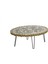 Orta Sehpa Oval Kütük Ağaç Dalı Kesme Metal Çelik Ayak Yeni Trend Üstü Camlı Natüre Renk El Yapı 3