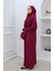 Tek Parça Namaz Elbisesi N2306 Mürdüm 3
