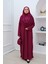 Tek Parça Namaz Elbisesi N2306 Mürdüm 4
