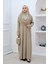 Tek Parça Namaz Elbisesi N2301 Vizon 4