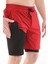 Ghassy Co Erkek Running Hızlı Kuruma Micropolyester Arka Fermuar Cepli ve Havlu Halkalı Antrenman Futbol Fitness Kısa Taytlı Şort 1