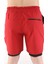 Ghassy Co Erkek Running Hızlı Kuruma Micropolyester Arka Fermuar Cepli ve Havlu Halkalı Antrenman Futbol Fitness Kısa Taytlı Şort 5