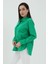 Uzun Kol Oversize Basic Gömlek - Yeşil 2