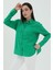 Uzun Kol Oversize Basic Gömlek - Yeşil 3