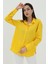 Uzun Kol Oversize Basic Gömlek - Sarı 1