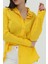 Uzun Kol Oversize Basic Gömlek - Sarı 4