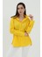 Uzun Kol Oversize Basic Gömlek - Sarı 5