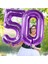 5 Beş Rakam Mor Folyo Balon 32"-34" Inc 80 cm 2