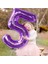 5 Beş Rakam Mor Folyo Balon 32"-34" Inc 80 cm 3