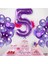 5 Beş Rakam Mor Folyo Balon 32"-34" Inc 80 cm 5