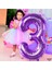 3 Üç Rakam Mor Folyo Balon 32"-34" Inc 80 cm 2