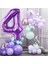 4 Dört Rakam Mor Folyo Balon 32"-34" Inc 80 cm 3