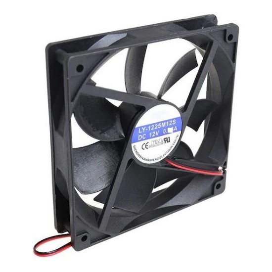 12 Cm 12 Volt Fan 2 Pin Giriş 12 Volt 12 Cm Fan 120X120X25MM Fiyatı