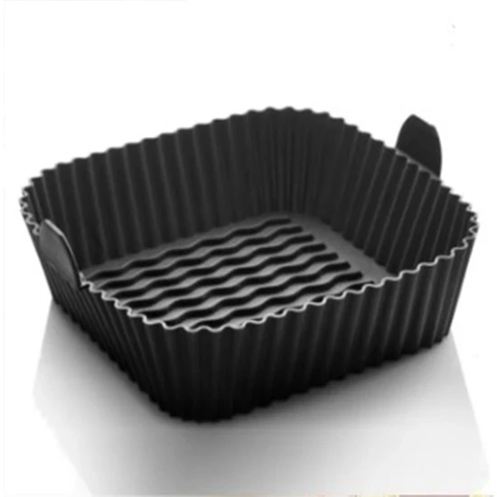 Silikon Pişirme Kap & Air Fryer Hava Fritözü Pişirme Kabı & Tüm Fritözlere Uyumlu Kare