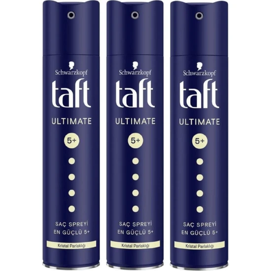 Taft Ultimate Saç Spreyi 250 ml 3 Adet