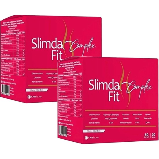 Tab Slimda Fit Complex 60 Kapsül 20 Saşe 2 Adet Fiyatı
