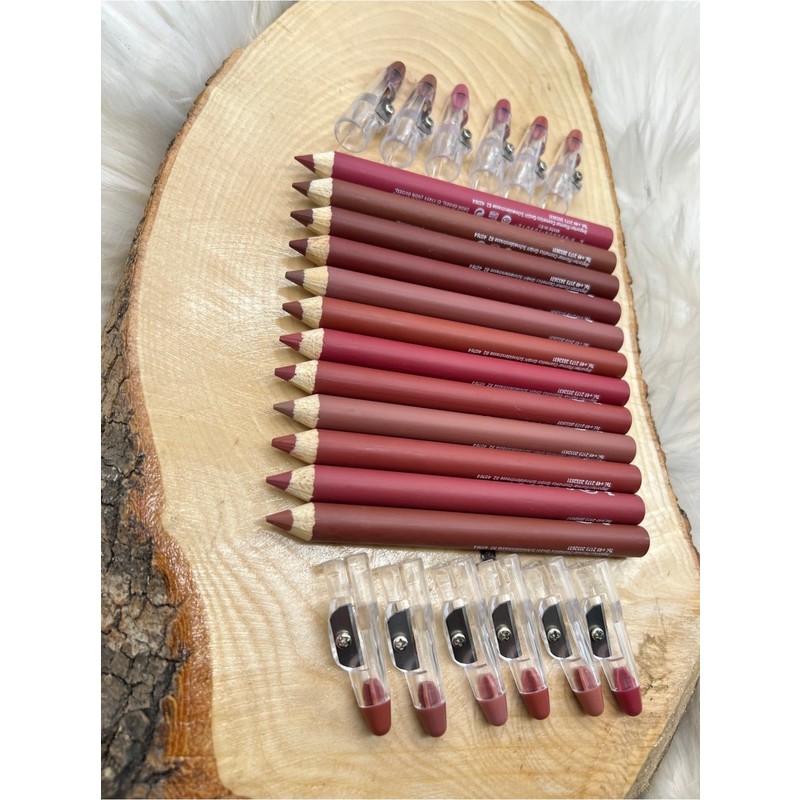 Sildne Dudak Kalemi Matte Color Lipstick Jumbo Kalın Kalem Ruj Waterproof 12'li Set