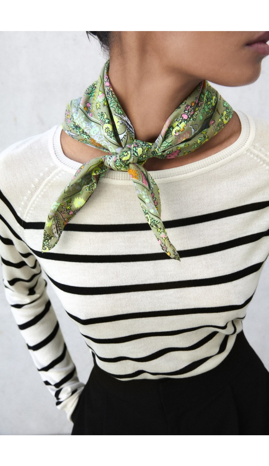 Dscarf Etnik Desen Pamuk Bandana görsel 3