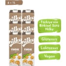 Nilky Fındık Sütü Glütensiz Bitkisel Bazlı Laktosuz Vegan 6x1 lt