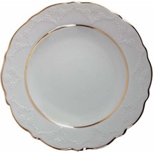 Porland Queen Altın Yaldız Düz Tabak 16CM