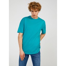 The Crow Bisiklet Yaka Düz Açık Mavi Erkek T-Shirt TC901010