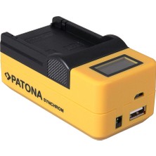 Patona Senkron LCD Ekranlı USB Şarj Cihazı Sony NP-F970 Serisi Için