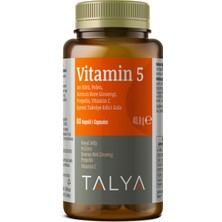 Talya Vitamin 5 Arı Sütü, Polen, Kırmızı Kore Ginseng, Propolis, Vitamin C İçeren Takviye Edici Gıda