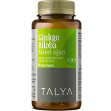 Talya Ginkgo Biloba Mabet Ağacı Yaprağı ve Ekstraktı İçeren Takviye Edici Gıda, 60 Kapsül