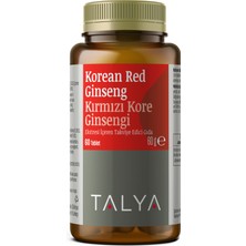 Talya  Korean Red Ginseng Kırmızı Kore Ginsengi Ekstresi İçeren Takviye Edici Gıda, 60 Tablet