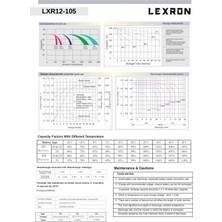 Lexron 12 V Volt 105 Ah Amper Deep Cycle Solar Güneş Jel Akü