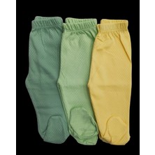 Özdemirli Bebe Bebek Patikli Alt Hava Alır Kumaş Düz Renk (3 Lü Paket Çağla-Sarı-Küf Yeşili)10
