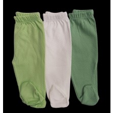 Özdemirli Bebe Bebek Patikli Alt Hava Alır Kumaş Düz Renk (3 Lü Paket Çağla-Krem-Küf Yeşili)10