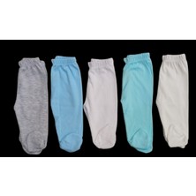 Özdemirli Bebe Bebek Patikli Alt Hava Alır Kumaş Düz Renk (5 Li Paket)10