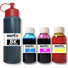 Mertink Hp 652 Için Uyumlu Kartuş Dolum Seti Renkli ve Siyah 500ML SİYAH+3X100ML Renkli Mürekkep