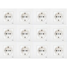 Viko Karre 12 Adet Topraklı Priz  Çerçeveli