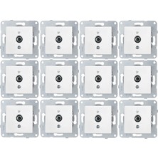 Viko Karre 12 Adet Uydu Priz F Konnektörlü Çerçevesiz