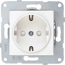 Viko Karre Çocuk Korumalı Topraklı Priz Çerçevesiz