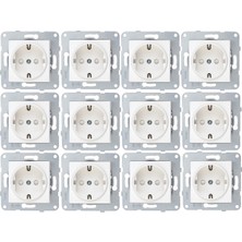 Viko Karre 12 Adet Çocuk Korumalı Topraklı Priz Çerçevesiz