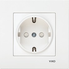 Viko Karre Çocuk Korumalı Topraklı Priz Çerçeeli