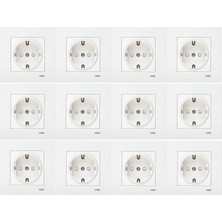 Viko Karre 12 Adet Çocuk Korumalı Topraklı Priz Çerçeveli