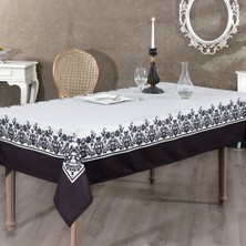 Solinas Collection Dijital Baskılı Pano Beyaz-Siyah Masa Örtüsü