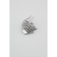 So CHIC Balık Figürlü 18 Ayar Beyaz Altın Kaplama Gümüş Broş