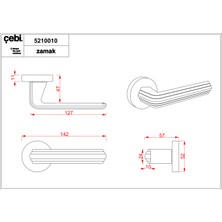 Çebi Kapı Kolu Modern A5210 Woon MP02 WC KAPI KOLU