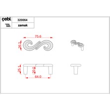 Çebi Kapı Kolu Modern A521 MP02 Otto ODA KAPI KOLU