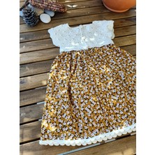 Handmade Kız Çocuk Elbisesi Pamuk, El Örgüsü Kız Çocuk Elbisesi, Baharlık Rengarenk Kız Çocuk Elbise