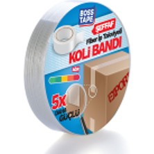 Boss Tape İp Takviyeli Lifli Çok Güçlü Koli Bandı 19mmx25mt